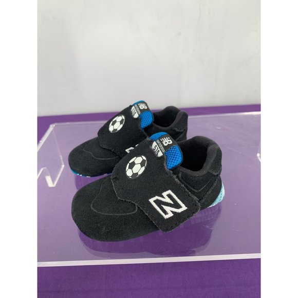 New Balance style 574 Culla US 2 Black Hook Loop inside out closure Newborn boy - Picture 4 of 10